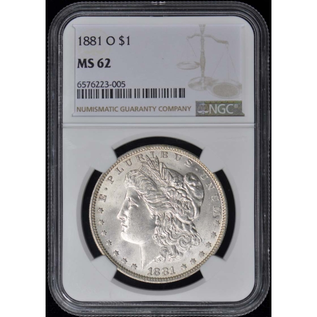 1881-O Morgan Dollar S$1 NGC MS62