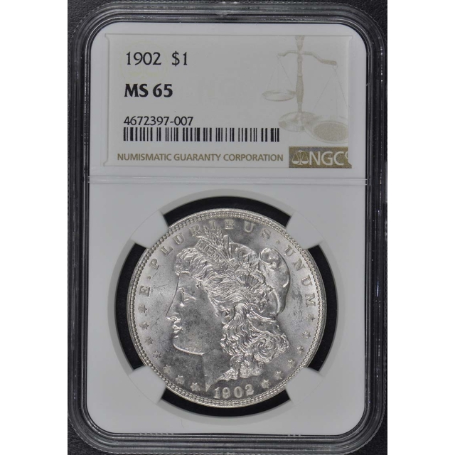 1902 Morgan Dollar S$1 NGC MS65