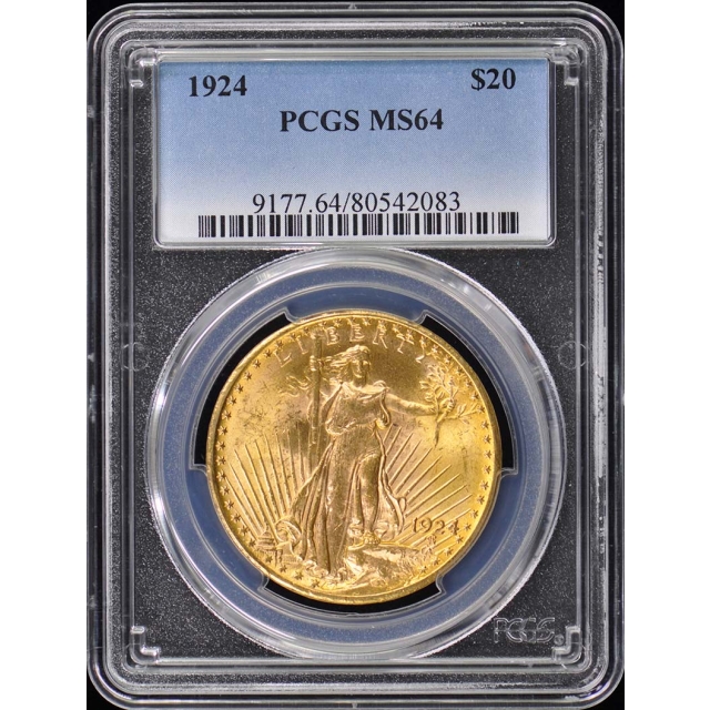 1924 $20 Saint Gaudens PCGS MS64