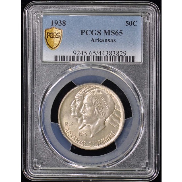 ARKANSAS 1938 50C Silver Commemorative PCGS MS65