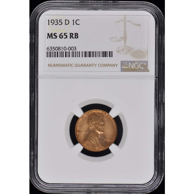 1935-D Wheat Reverse Lincoln Cent 1C NGC MS65RB