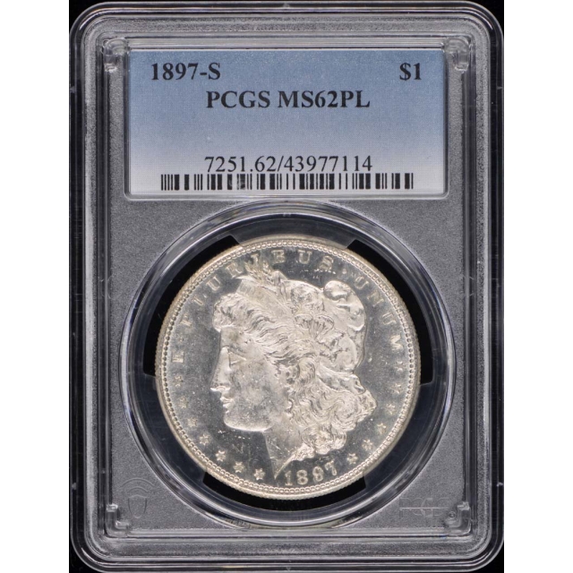 1897-S $1 Morgan Dollar PCGS MS62PL