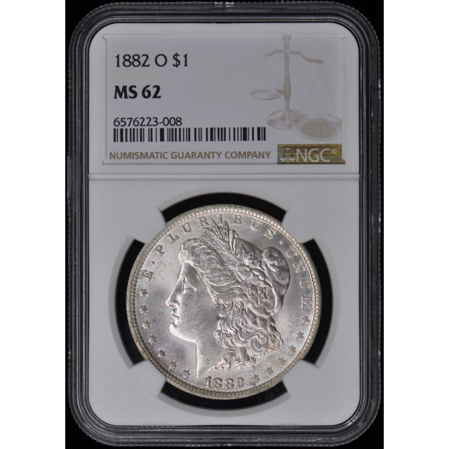 1882-O Morgan Dollar S$1 NGC MS62