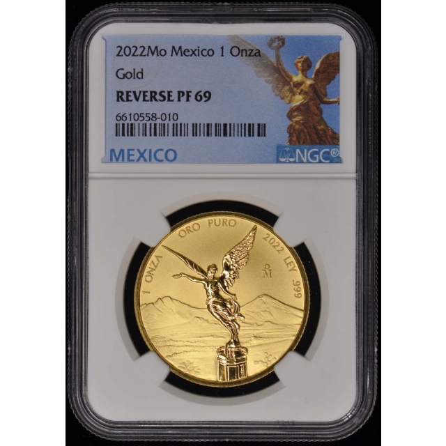 2022 Mo Mexico 1 oz Onza Gold Libertad NGC Reverse PF69