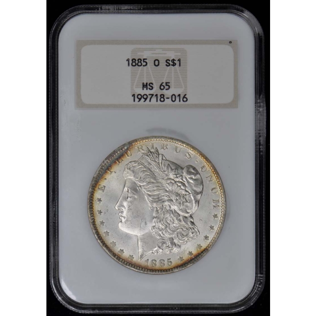 1885-O Morgan Dollar S$1 NGC MS65