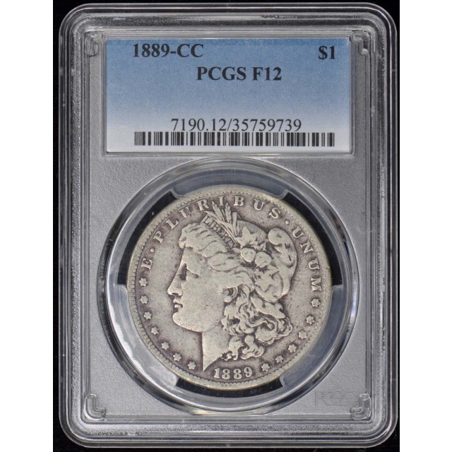 1889-CC $1 Morgan Dollar PCGS F12