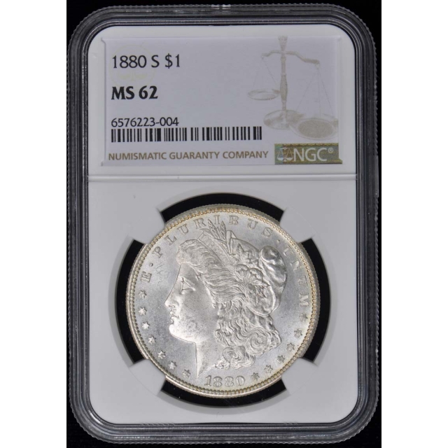 1880-S Morgan Dollar S$1 NGC MS62