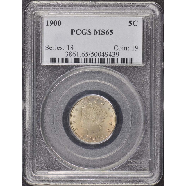 1900 5C Liberty Nickel PCGS MS65