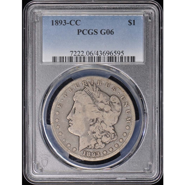 1893-CC $1 Morgan Dollar PCGS G6