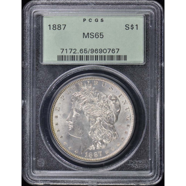 1887 $1 Morgan Dollar PCGS MS65
