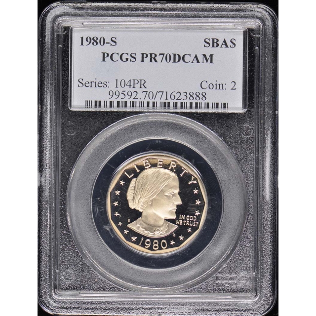 1980-S SBA$1 Susan B. Anthony Dollar PCGS PR70DCAM