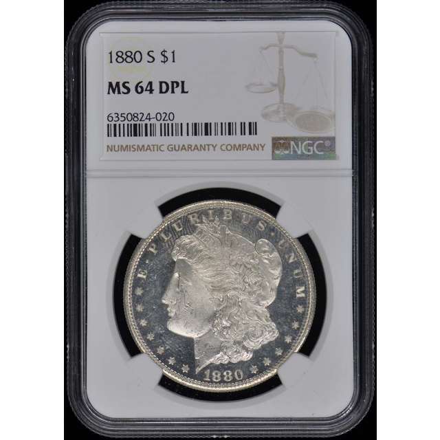 1880-S Morgan Dollar S$1 NGC MS64DMPL