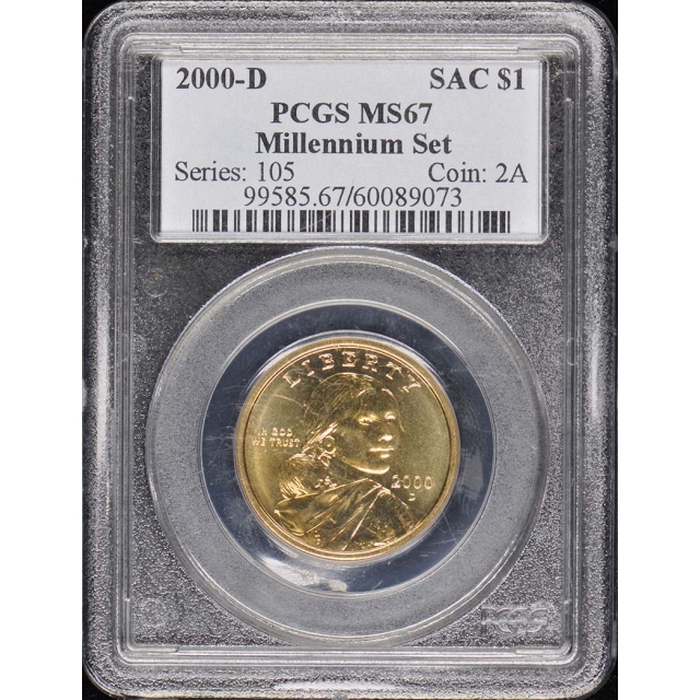 2000-D SAC$1 Millennium Set Sacagawea Dollar PCGS MS67