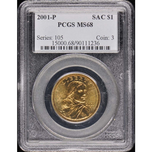 2001-P SAC$1 Sacagawea Dollar PCGS MS68