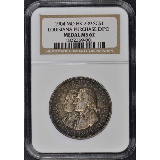 1904 MO HK-299 So-Called Dollar Louisiana Purchase Expo SC$1 NGC MS62