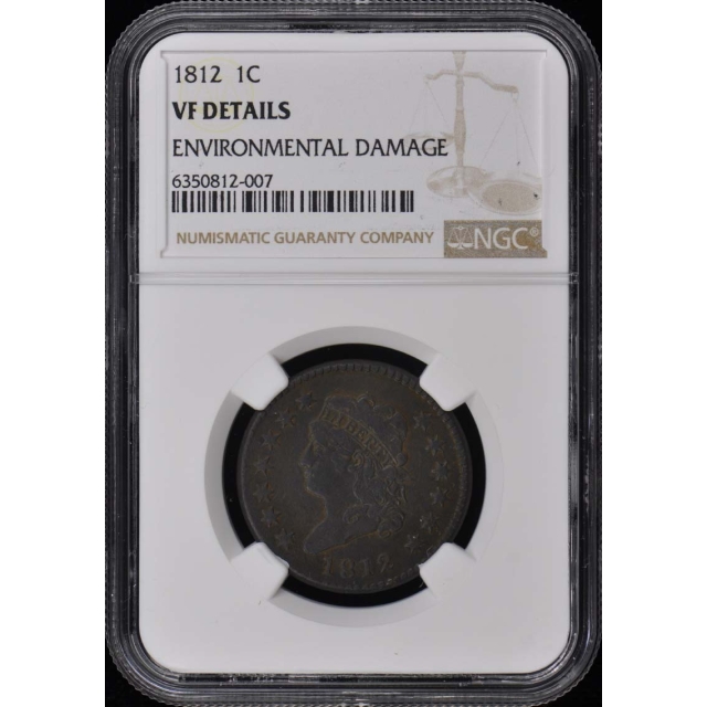 1812 Classic Head Cent 1C NGC VF DetailsBN