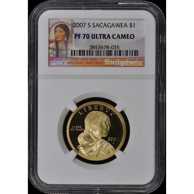 2007 S SACAGAWEA $1 NGC PR70DCAM
