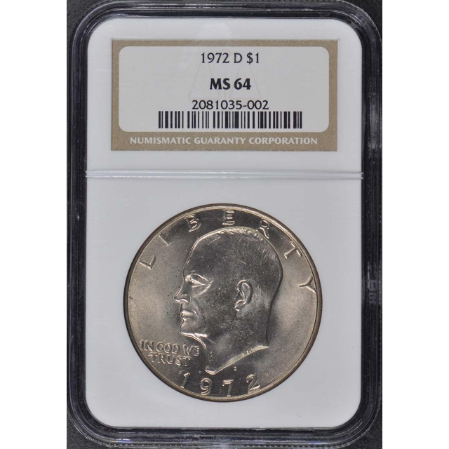 1972-D Eisenhower Dollar $1 NGC MS64