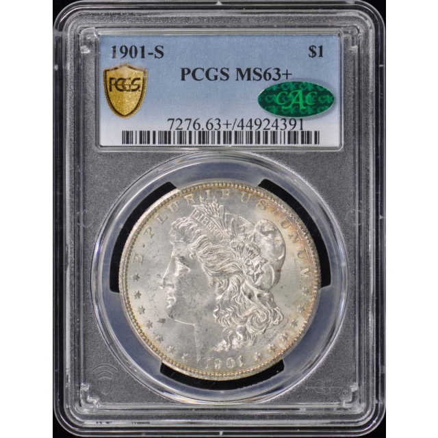 1901-S $1 Morgan Dollar PCGS MS63+ (CAC)