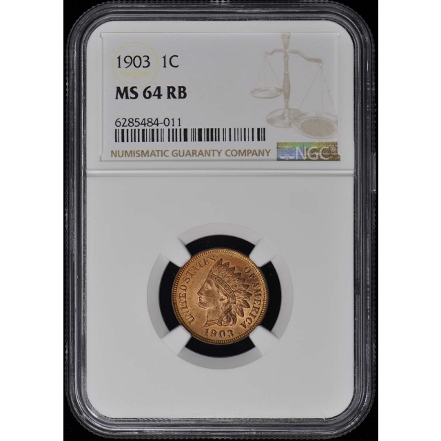 1903 Bronze Indian Cent 1C NGC MS64RB