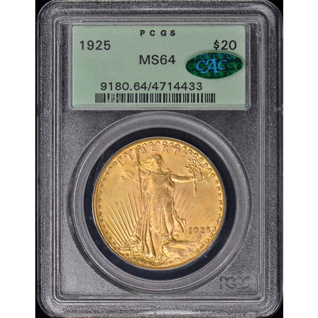 1925 $20 Saint Gaudens PCGS MS64 (CAC)