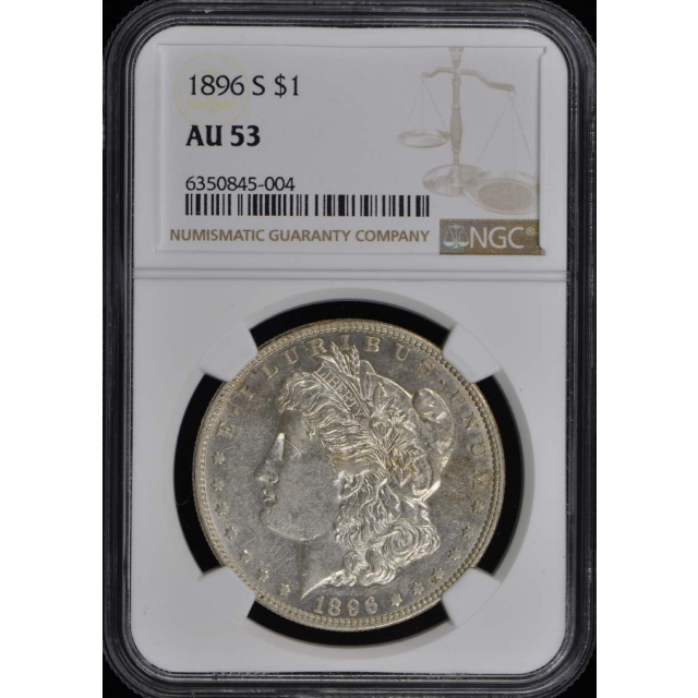 1896-S Morgan Dollar S$1 NGC AU53