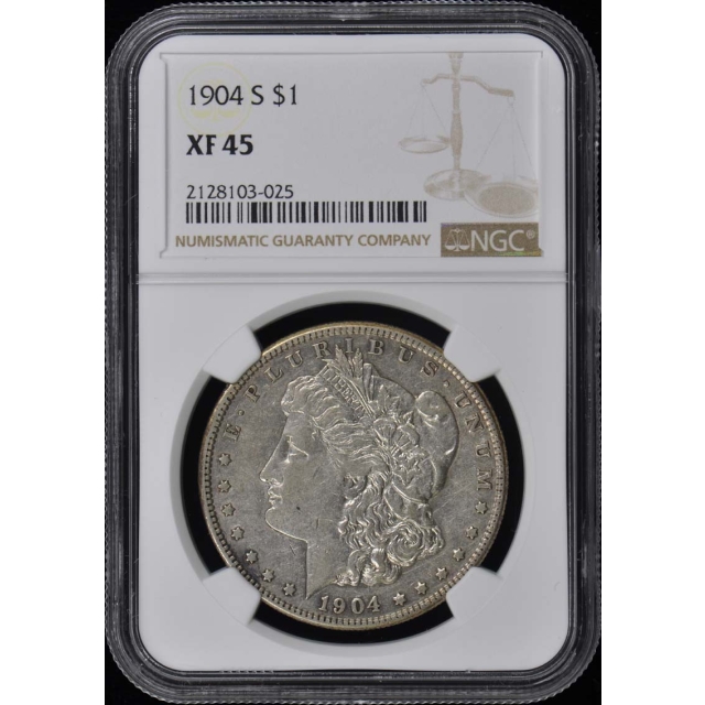 1904-S Morgan Dollar S$1 NGC XF45