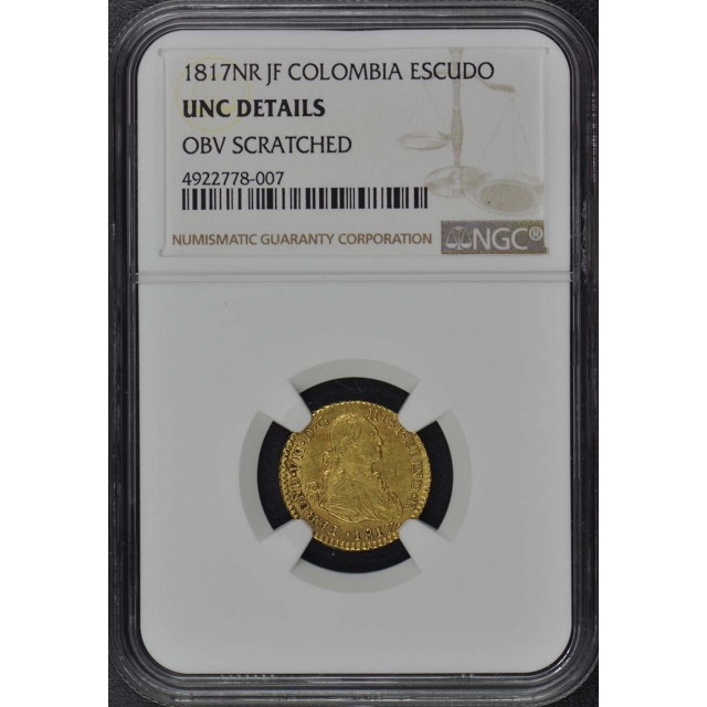 1817NR JF COLOMBIA ESCUDO NGC UNC Details