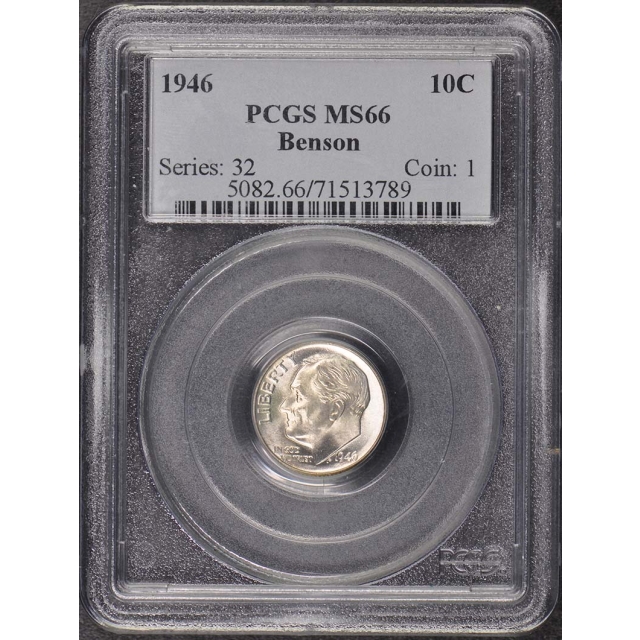 1946 10C Roosevelt Dime PCGS MS66