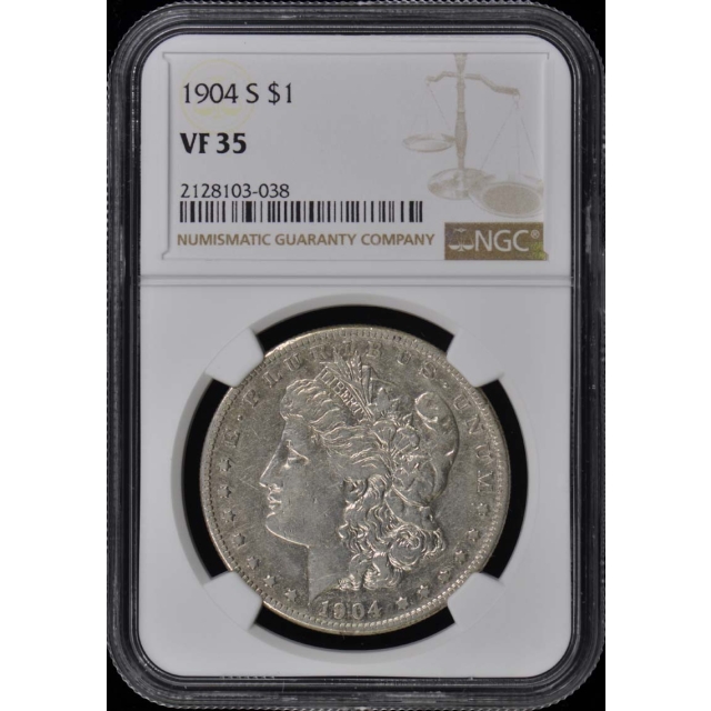 1904-S Morgan Dollar S$1 NGC VF35