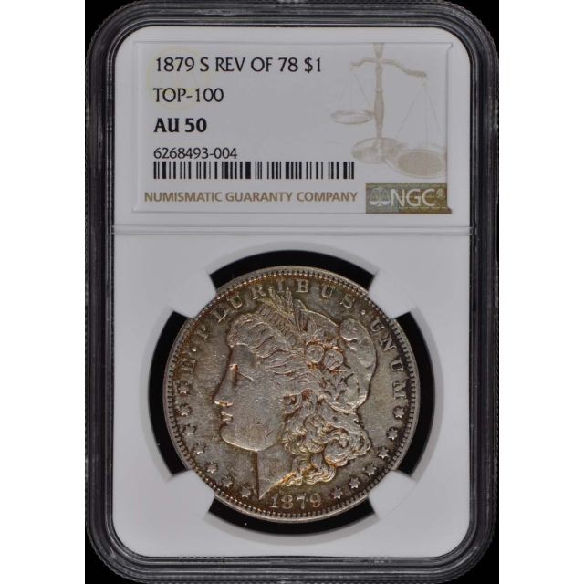 1879-S REV OF 78 Morgan Dollar TOP-100 S$1 NGC AU50