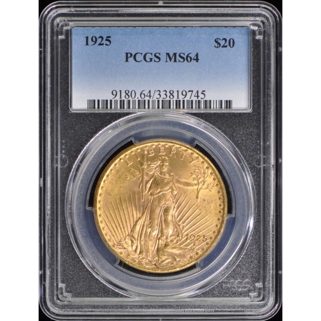 1925 $20 Saint Gaudens PCGS MS64