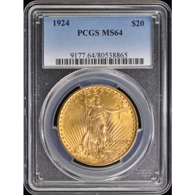 1924 $20 Saint Gaudens PCGS MS64