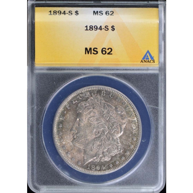 1894-S $1 Morgan Dollar ANACS MS62