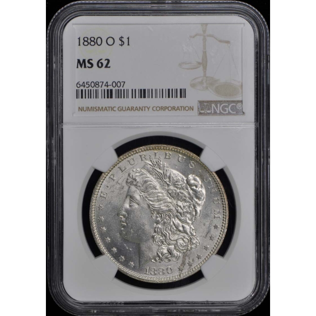 1880-O Morgan Dollar S$1 NGC MS62
