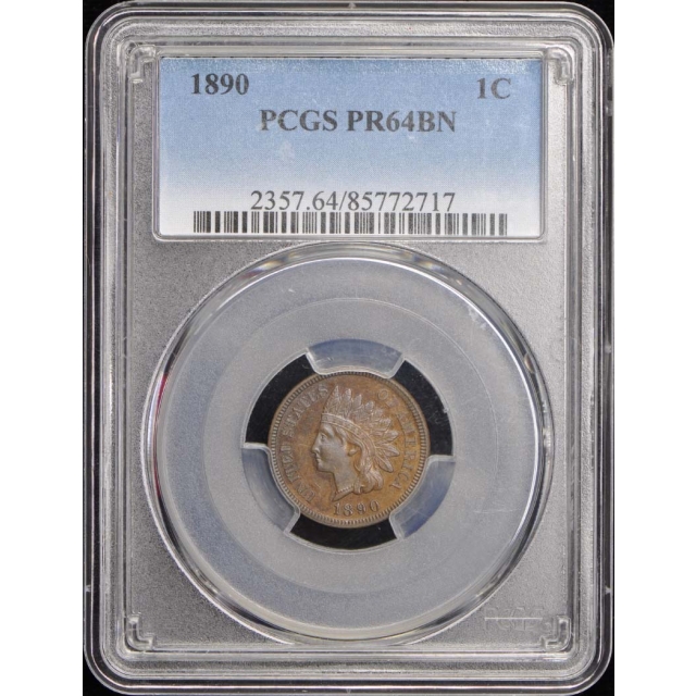 1890 1C Indian Cent - Type 3 Bronze PCGS PR64BN