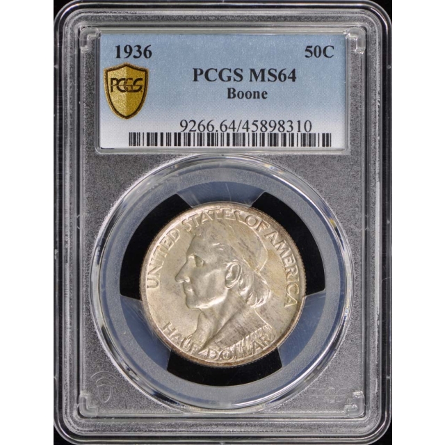 BOONE 1936 50C Silver Commemorative PCGS MS64
