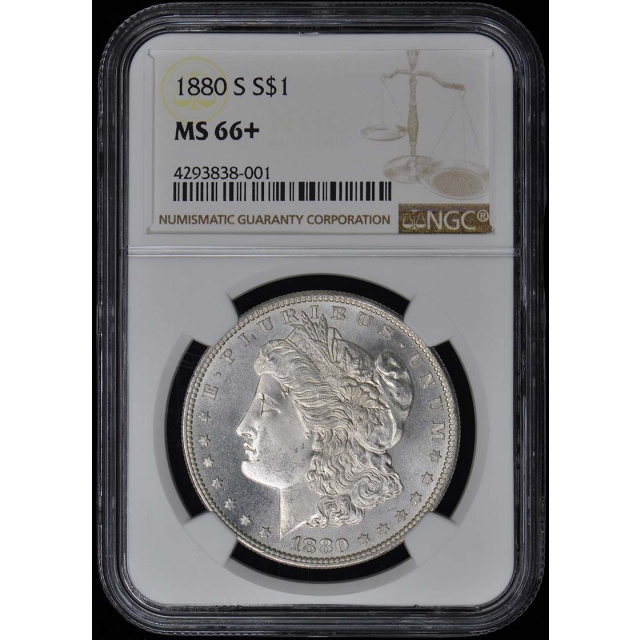 1880-S Morgan Dollar S$1 NGC MS66+