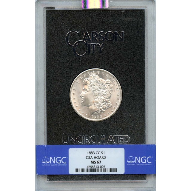 1883-CC Morgan Dollar GSA HOARD S$1 NGC MS67
