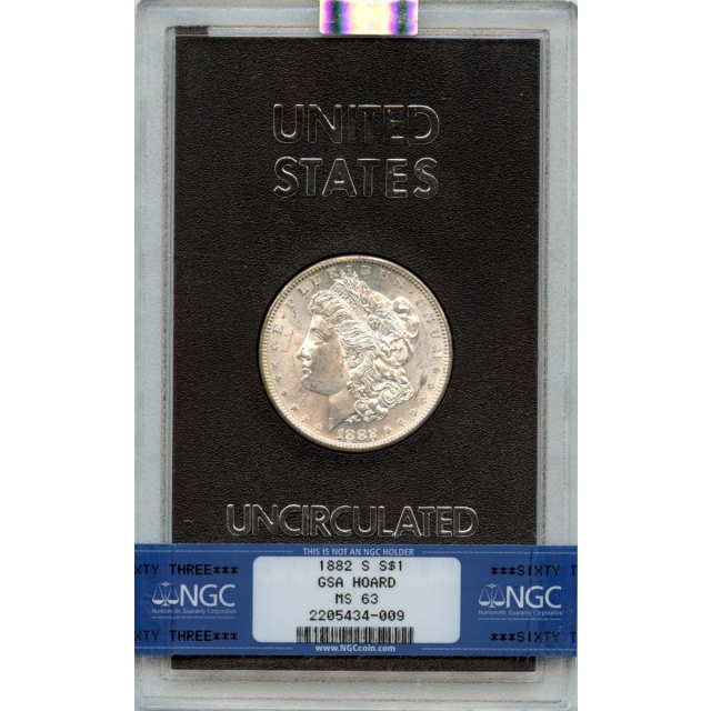 1882-S Morgan Dollar GSA HOARD S$1 NGC MS63