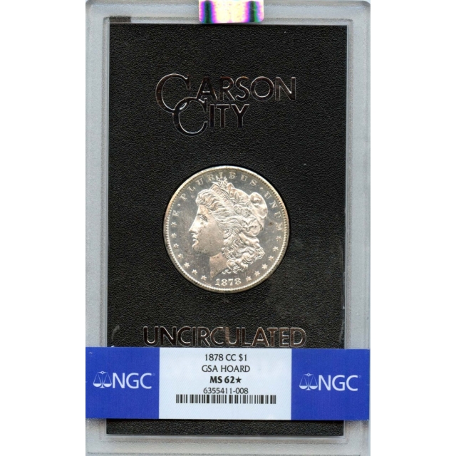 1878-CC Morgan Dollar GSA HOARD S$1 NGC MS62*