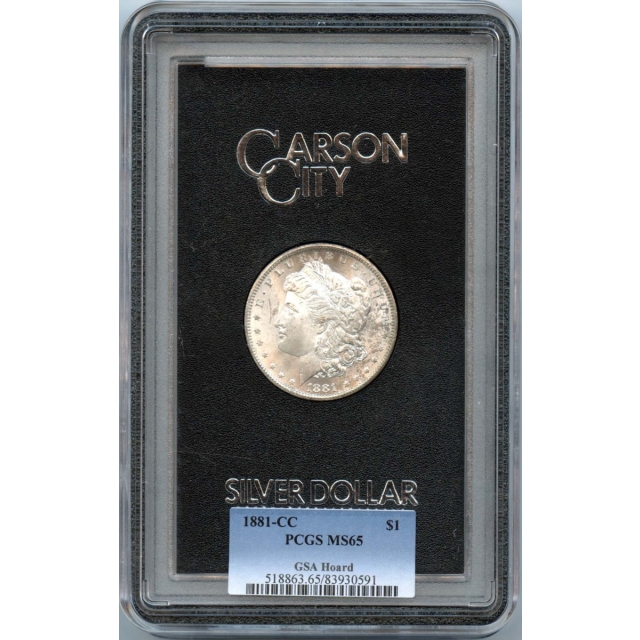1881-CC $1 Silver Morgan Dollar PCGS MS65 