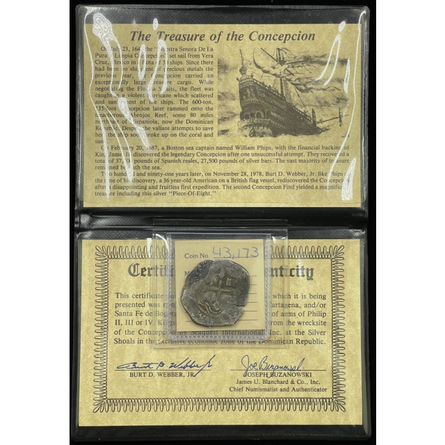 1640-1641 Mexico 4 Reales Concepcion Shipwreck Treasure Coin w/COA