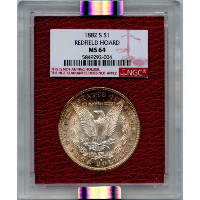 1882-S Morgan Dollar Redfield Hoard S$1 NGC MS64
