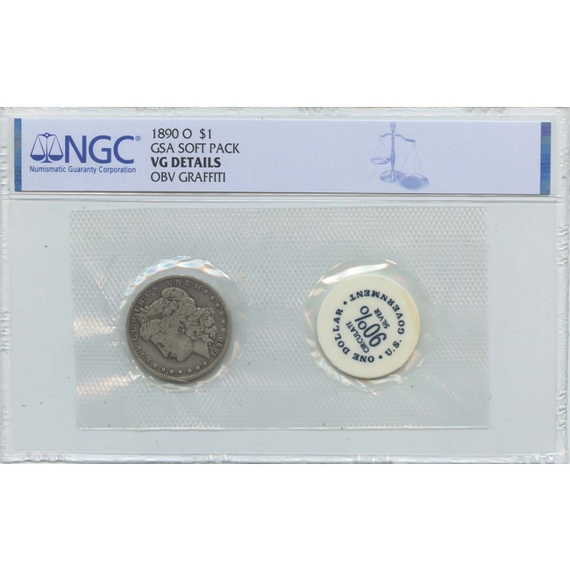1890-O Morgan Dollar GSA SOFT PACK S$1 NGC VG Details