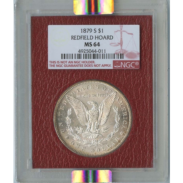 1879-S $1 Morgan Silver Dollar Redfield Hoard NGC MS64 