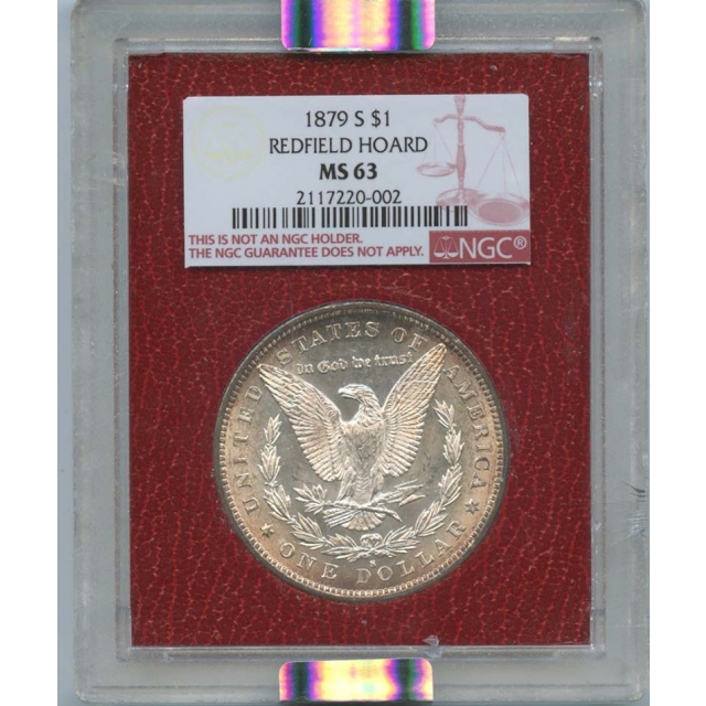 1879-S Morgan Dollar $1 Redfield Hoard NGC MS63 