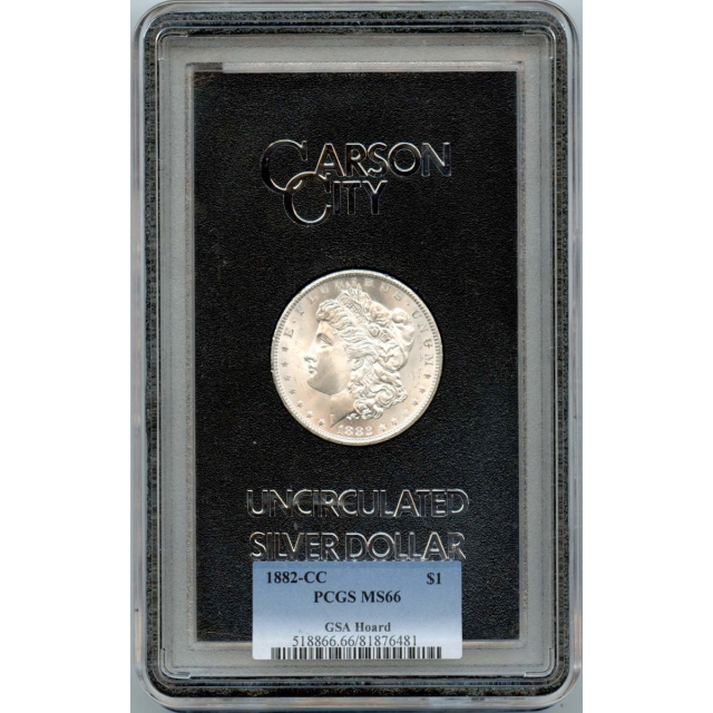 1882-CC $1 Morgan Dollar GSA PCGS MS66