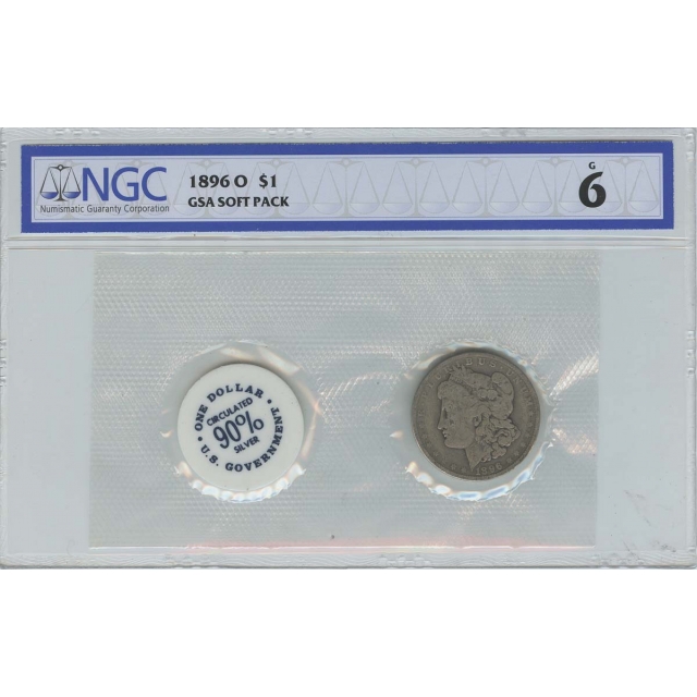 1896-O $1 Morgan GSA Soft Pack NGC Good 6
