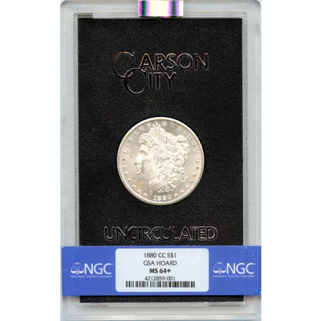 1880-CC Morgan Dollar GSA HOARD S$1 NGC MS64+